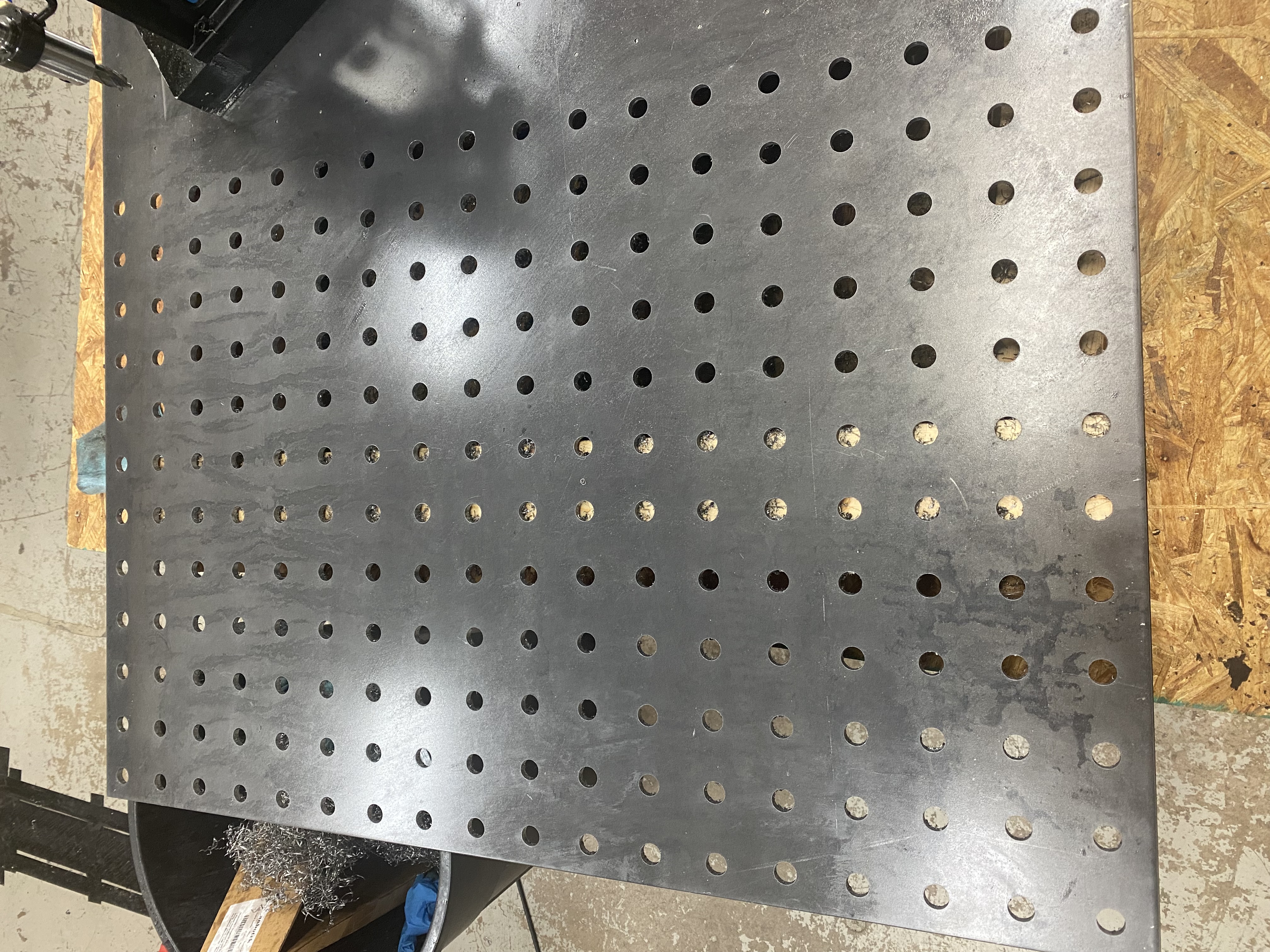 Mag-drilling in progress